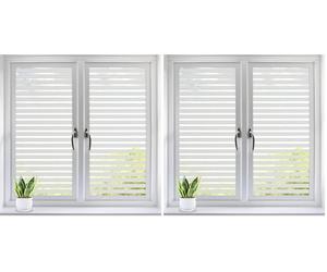 Alyvisun Film Electrostatique Vitre Motif Rayure 60x220cm, Autocollant Film Fenetre Anti Regard avec Adhérence Statique Opaque Fenêtre Film pour Vitre Protection UV pour Bureau Maison Salle de Bain