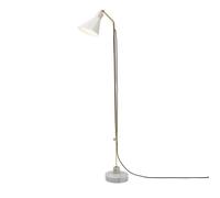 Alzabile Lampadaire Blanc/ Laiton & Marbre Blanc