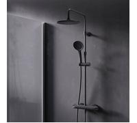 AM.PM Colonne de douche Mitigeur thermostatique Systeme de douche avec Noir, F07TA422 Hit