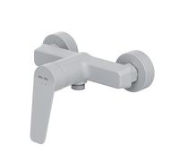 AM.PM Hit FTA20033 - Mitigeur Douche Blanc Mat, Robinet Monocommande à Économie d’Eau, Mitigeur de Baignoire sans Bec, Résistant aux Rayures