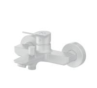 AM.PM Mitigeur Bain Douche, Robinet Monocommande de Bain avec Bec, à économie d'eau, Blanc, Résistant aux fissures, Facile à nettoyer et à installer, X-Joy FXA10033.