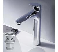 AM.PM robinet de salle de bains Haute Pop-Up vanne de vidange pour lavabo robinet de salle de bains chromé robinet de lavabo avec vidage 1 1/4 pouce vanne en laiton d'écoulement
