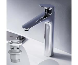 AM.PM robinet de salle de bains Haute Pop-Up vanne de vidange pour lavabo robinet de salle de bains chromé robinet de lavabo avec vidage 1 1/4 pouce vanne en laiton d'écoulement