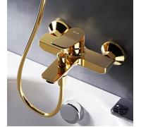 AM.PM X-Joy - Mitigeur Baignoire Doré, Robinet Monotrou pour Salle de Bain, Colonnette Baignoire, Mitigeur Baignoire Monocommande