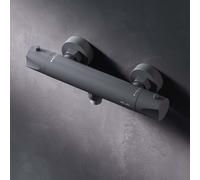 AM.PM thermostat de douche thermostat de douche noir robinet de douche thermostat mitigeur avec réglage de la température 38 °C