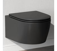 AM.PM WC suspendu cuvette et WC surélevé avec abattant SoftClose, cuvette murale en céramique sans rebord, design moderne pour salle de bain