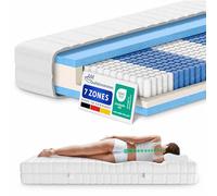 AM Qualitätsmatratzen AMQ Sleep Matelas 200x200 à Ressorts Ensachés - 1000 Ressorts, 7 Zones de Confort, Confort Ferme 24 cm - Fabriqué en Allemagne, Housse Lyocell Oeko-TEX - Matelas 2 Personnes