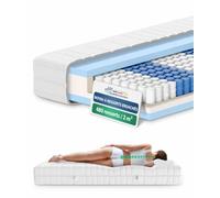 Matelas à Ressorts Ensachés - Premium 7 zones | 80x190 cm | Degré de fermeté 3 | 24 cm Hauteur | 480 ressorts par 2m² | OEKO-TEX Standard 100