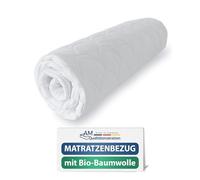 AM Qualitätsmatratzen - Housse de Matelas 160x200 Coton - Protège Matelas avec Fermeture éclair - Amovible et Lavable - Housse Matelas 160 x 200 epaisseur 20 cm - Housse de Matelas intégrale pour lit