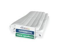 AM Qualitätsmatratzen - Housse de surmatelas 160x210 en Tencel Lyocell - Housse pour surmatelas avec Fermeture éclair - Amovible et Lavable - Housse surmatelas 160 x 210 Oeko tex - Housse Protection