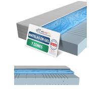 AM Qualitätsmatratzen - Matelas à Mousse en Gel 160x200cm équilibré - Matelas qualitatif avec revêtement de 4cm à Mousse en Gel - 20cm Hauteur - qualité Allemande - 160 x 200