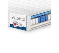 AM Qualitätsmatratzen Matelas à Ressorts ensachés 7 Zones 160x200cm Ferme - Fabriqué en Allemagne - Matelas Ergonomique avec Housse Lavable - Certifié Oeko-TEX - Matelas à Ressorts Ferme 160x200 cm