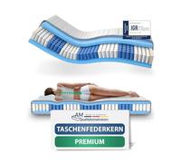 AM Qualitätsmatratzen - Matelas à Ressorts ensachés 70x190 cm Ferme - 7 Zones de Confort - Housse Respirante et Lavable - Matelas 70 x 190 cm 24 cm epaisseur - 70/190 - Matelas Ergonomique