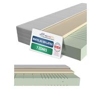 AM Qualitätsmatratzen - Matelas Latex à Mousse Froide 140x200cm équilibré - Matelas qualitatif avec revêtement en Latex de 4cm - 20cm Hauteur - qualité Allemande - 140 x 200