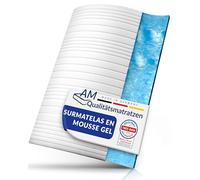 AM Qualitätsmatratzen - Surmatelas 140 x 190 en Mousse Gel - Surmatelas Souple et Adaptable - Housse Amovible et Lavable - sur Matelas memoire de Forme 140x190 6 cm - Haute qualité