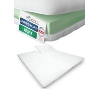 AM Qualitätsmatratzen - Surmatelas 180 x 200 pour 2 personnes - Mousse moelleux et adaptable - Surmatelas avec fente 180x200 - ideal pour lit double - qualité supérieure pour un bon sommeil - 2 places