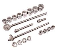 Am-Tech Coffret à douilles 3/4" 21 pièces Rouge