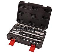Am-Tech I0635 1/4 et 3/8 12 points Socket Set - Rouge (Douilles)