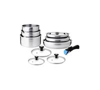 AM0006 Batterie 10 pièces inox 18/10 induction