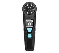 Am10 Anémomètre numérique portable avec ventilateur rotatif pour une mesure précise du débit d'air en m/s pour nœuds de km/h et unités km/h, noir