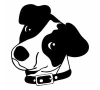 AMA SHOP Autocollant sticker préespacé chien race jack russell en PVC pour décalcomanies mur voiture moto casque camping-car bateau
