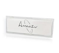 Amaazu Couverture pour plaque porte-nom de boîte aux lettres, dimensions découpe 70 x 24,4 mm, transparente, insert en papier interchangeable, plaque porte-nom pour boîte aux lettres également pour