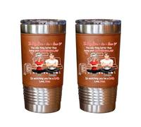 Amabery Custom to My Son-in-Law Gobelet en acier inoxydable enveloppé de cuir de 591 ml - Tasse à café personnalisée pour l'extérieur, le bureau, le voyage, cadeau pour beau-fils, nouveau papa de la