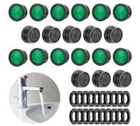 Amabro 20pcs Aérateurs de robinet, filtre limiteur de débit de robinet avec lave linge aérateur d'évier à économie d'eau pièces de rechange pour salle de bain ou cuisine adapté aux aérateurs