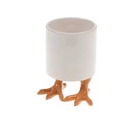 Amadeus Cache-pot poule en céramique - Blanc