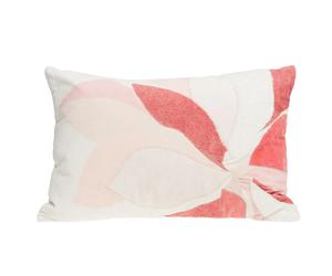 Amadeus Coussin décoratif rectangulaire - Blanc et rose