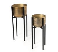 Amadeus Set de 2 Portes Plantes alu Gold, Standard