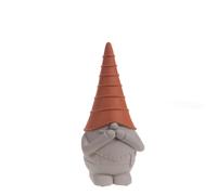 Amadeus Statuette gnome ciment - Gris