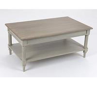 Table Basse - AMADEUS - Édouard - Bois massif - Gris - Romantique