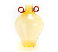 Amadeus Vase amphore en verre - Ambre