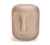 Vase masque marron - - Marron - Verre