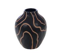 Amadeus Vase rond céramique - Noir marron
