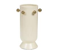 Amadeus Vase rond métal - Crème