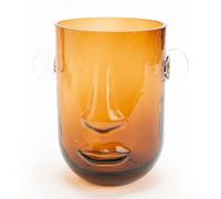 Amadeus Vase en verre rond - Marron
