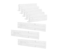 Amagogo 8 séparateurs tiroir Ajustables et Extensibles pour Une Organisation créative et créative, idéaux pour Une Armoire, Un café, Un Restaurant ou Un, Blanc