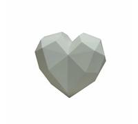 Amagogo Boîte à Fleurs Coeur Géométrique Coffret Étui Coffret Cadeau Résistant Étanche pour Roses Fraîches et eau Construction Rigide pour Présentation, Blanc