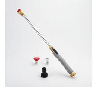Amagogo Nozzle Sprayer Lance de Nettoyage Haute Pression D Arrosage Buse Tuyau Construction en Alliage D Aluminium et Cuivre Prise Confortable 48 Cm Adapté au Nettoyage Voiture Allées, Noir
