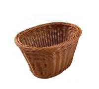 Amagogo Panier de Rangement Ovale Panier Corbeille Organisateur Panière Tressé à la Main en Rotin Pratique pour Câbles Écouteurs Accessoires Snacks Adapté à Chambre Bureau Comptoir Étagère Décoration