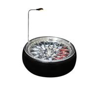 Amagogo Plateau Trnant Lampadaire Fluide | Rotatif, Support D'exposition pr Modèle Réduit, Diorama, Bureau, Rouge, Rechargeable