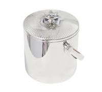 Amagogo Seau à Glace à Double Paroi Seau avec Couvercle Seau Isotherme Seau à Boissons en Acier Inoxydable 304 Poli Miroir avec Poignée Stable pour Bar Chariot de Service Réception 15cmx18.5cm