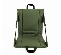 Amagogo Siège Extérieur Pliant Coussin Dossier Rembourrage Assise en Polyester Imperméable 600D avec Fond Antidérapant et Dossier Ajustable Transport Facile, Vert Armée