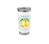 Amalfi Capri Lemons Italie Art Graphic Tee Souvenir côtier Gobelet isotherme en acier inoxydable double paroi