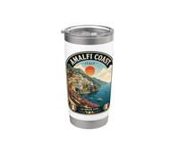Amalfi Coast Italy Vintage Riviera italienne Voyage lune de miel Gobelet isotherme en acier inoxydable double paroi
