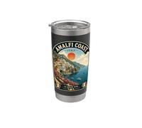 Amalfi Coast Italy Vintage Riviera italienne Voyage lune de miel Gobelet isotherme en acier inoxydable double paroi