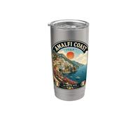 Amalfi Coast Italy Vintage Riviera italienne Voyage lune de miel Gobelet isotherme en acier inoxydable double paroi