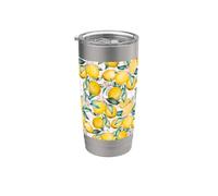 Amalfi Lemon Italian Preppy Cute Girl Summer Pattern Gobelet isotherme en acier inoxydable double paroi